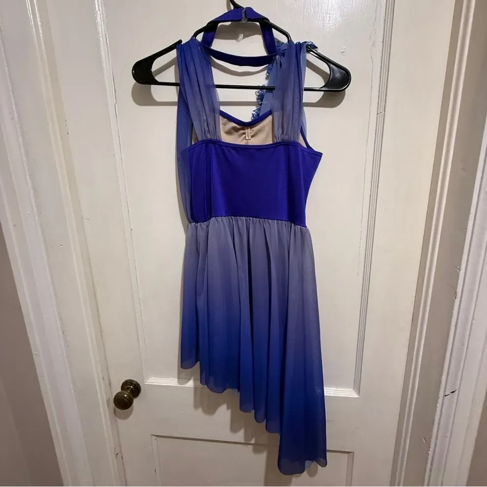 Weissman Blue Ombre Kids One Piece Dance Costume Leotard